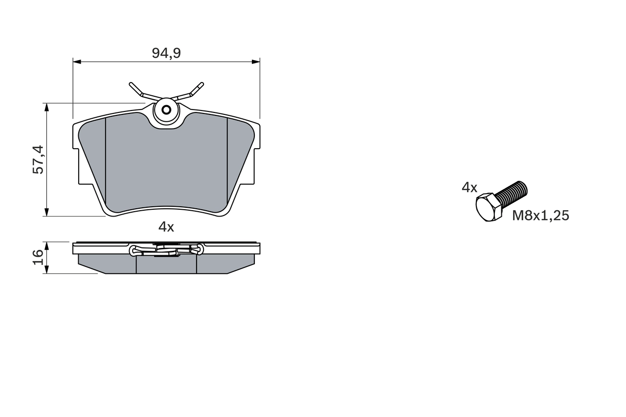 Set placute frana
