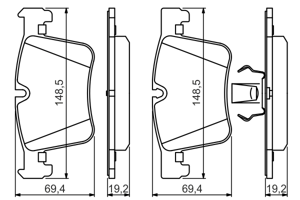 Set placute frana