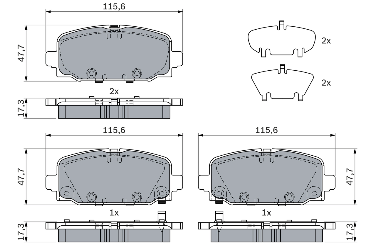 Set placute frana