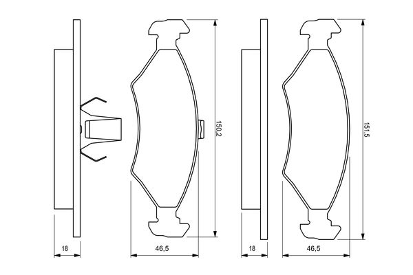 Set placute frana