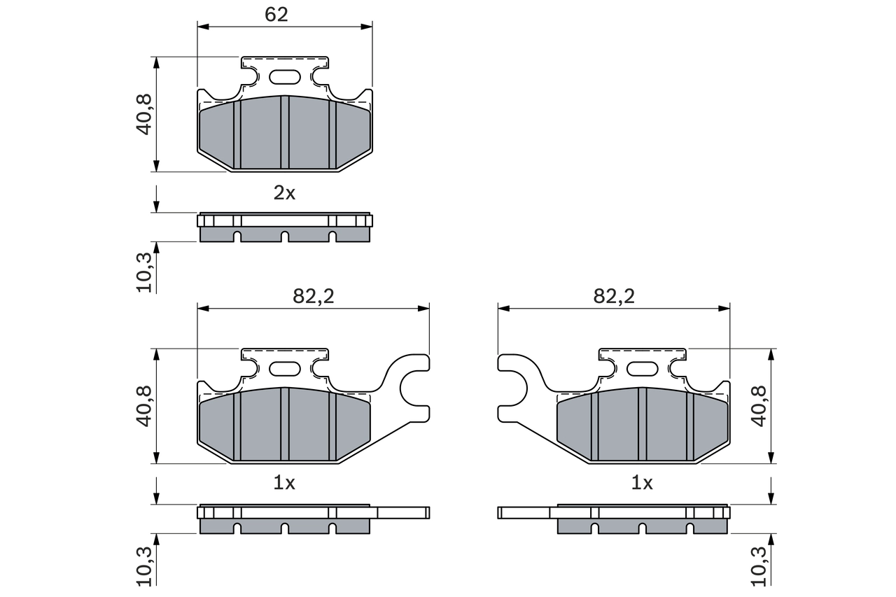 Set placute frana
