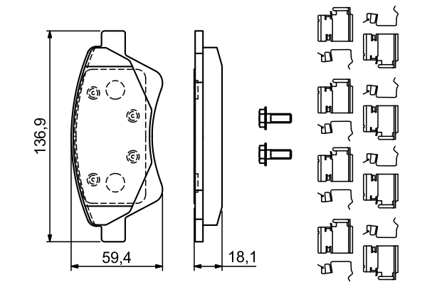 Set placute frana