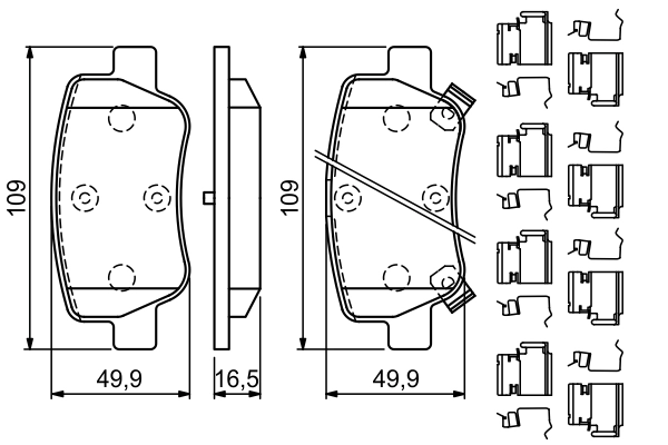 Set placute frana