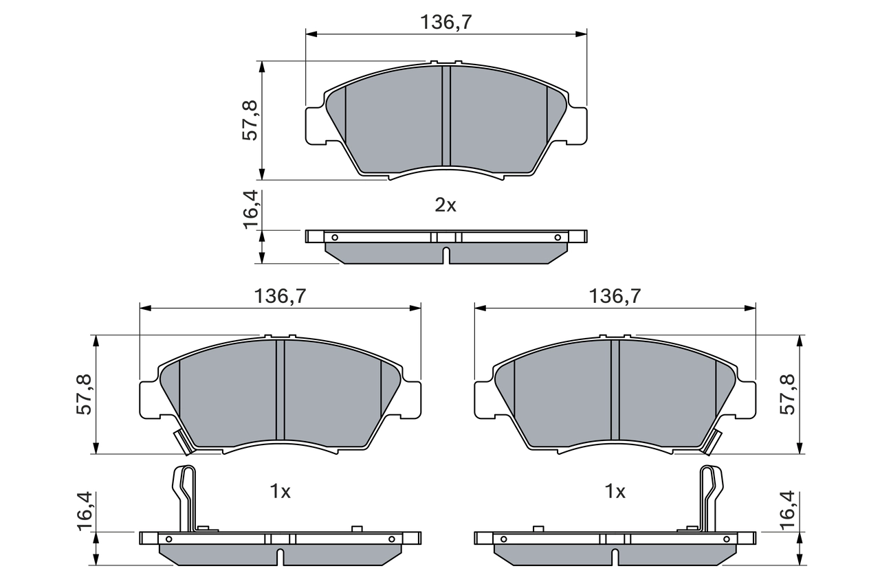 Set placute frana