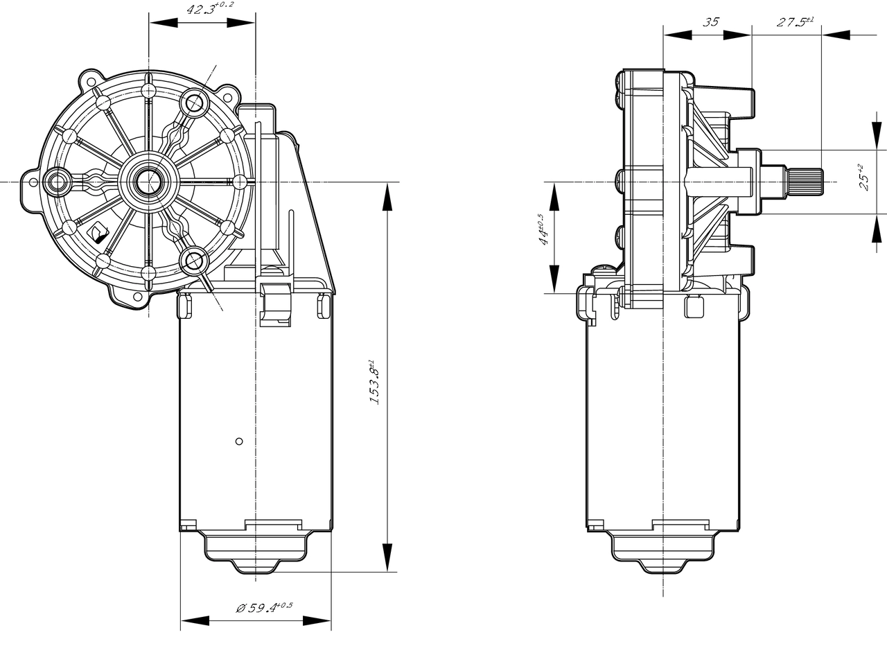 Motor stergator