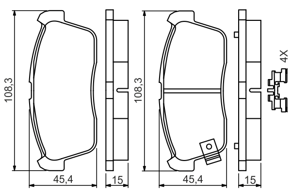 Set placute frana