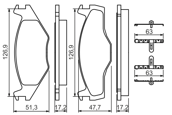 Set placute frana