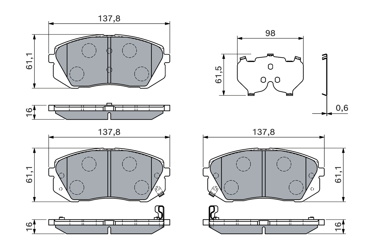 Set placute frana