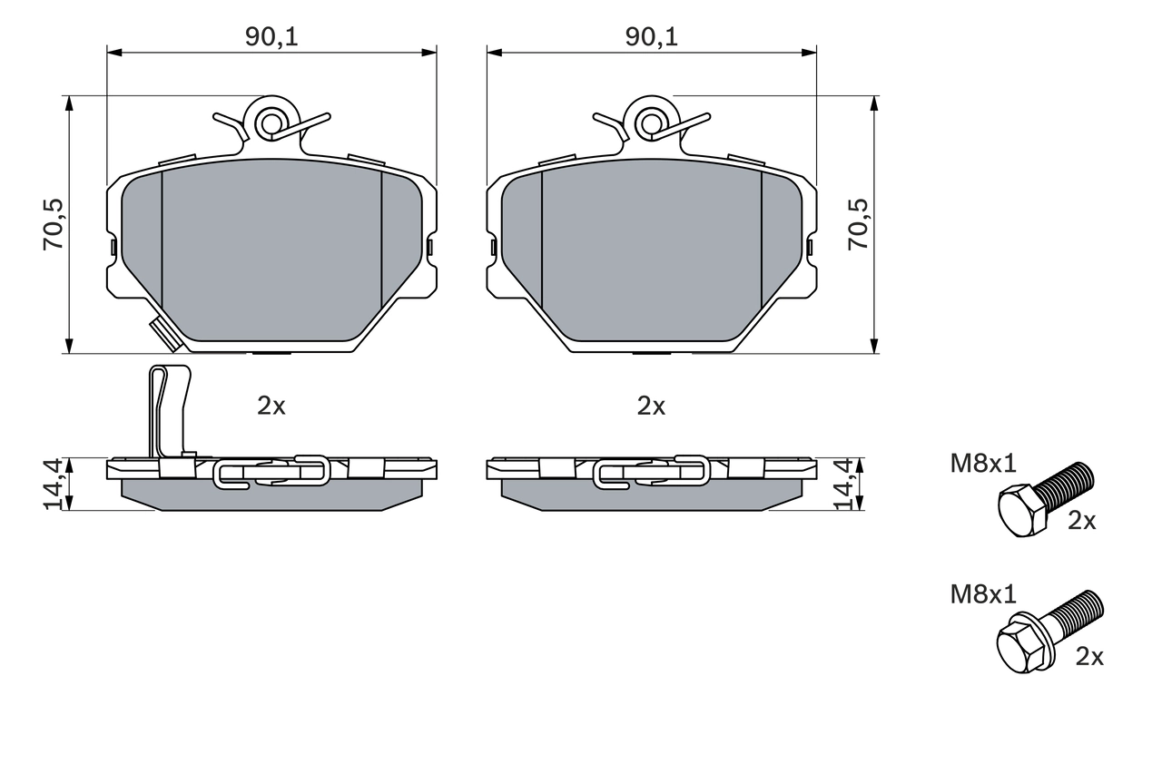 Set placute frana
