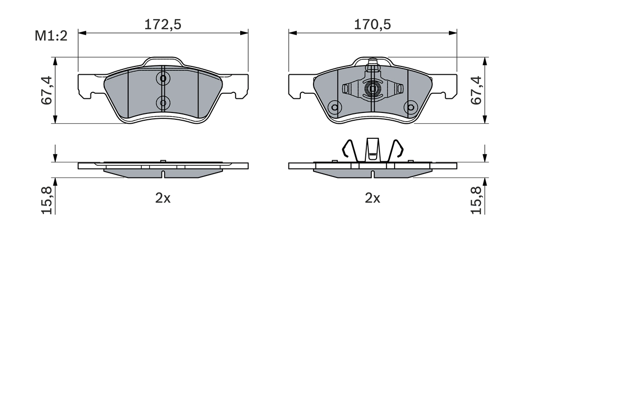 Set placute frana