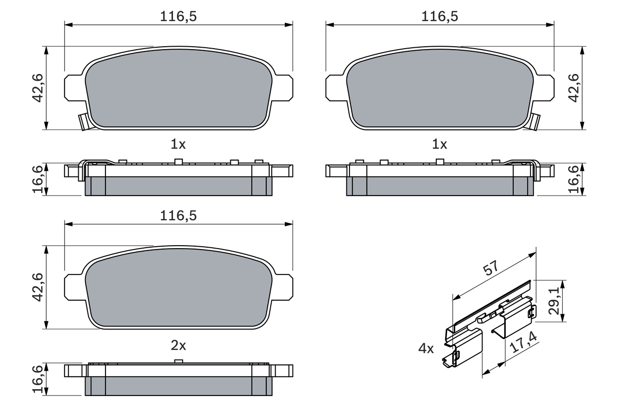 Set placute frana