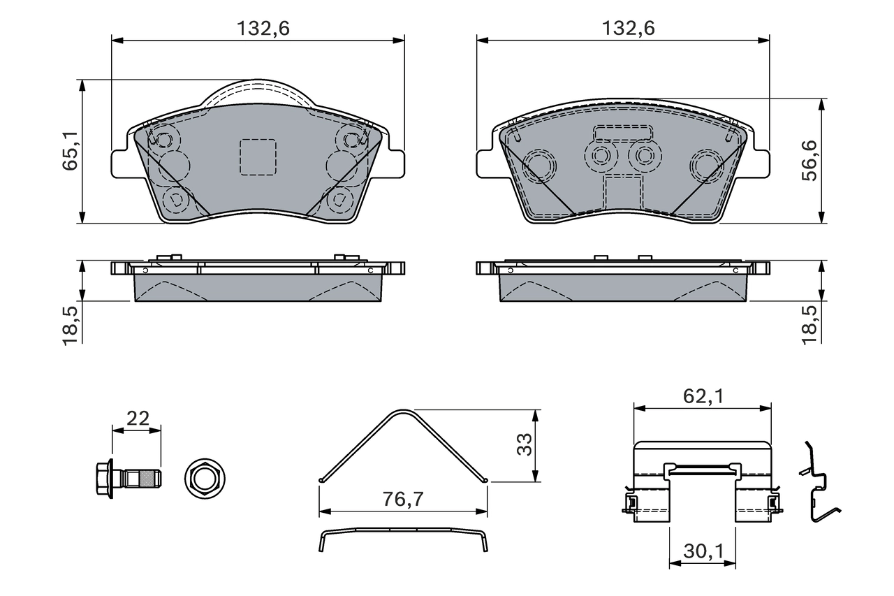 Set placute frana
