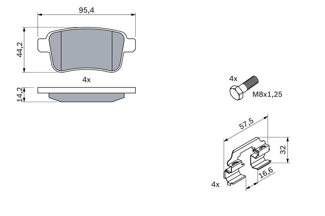 Set placute frana