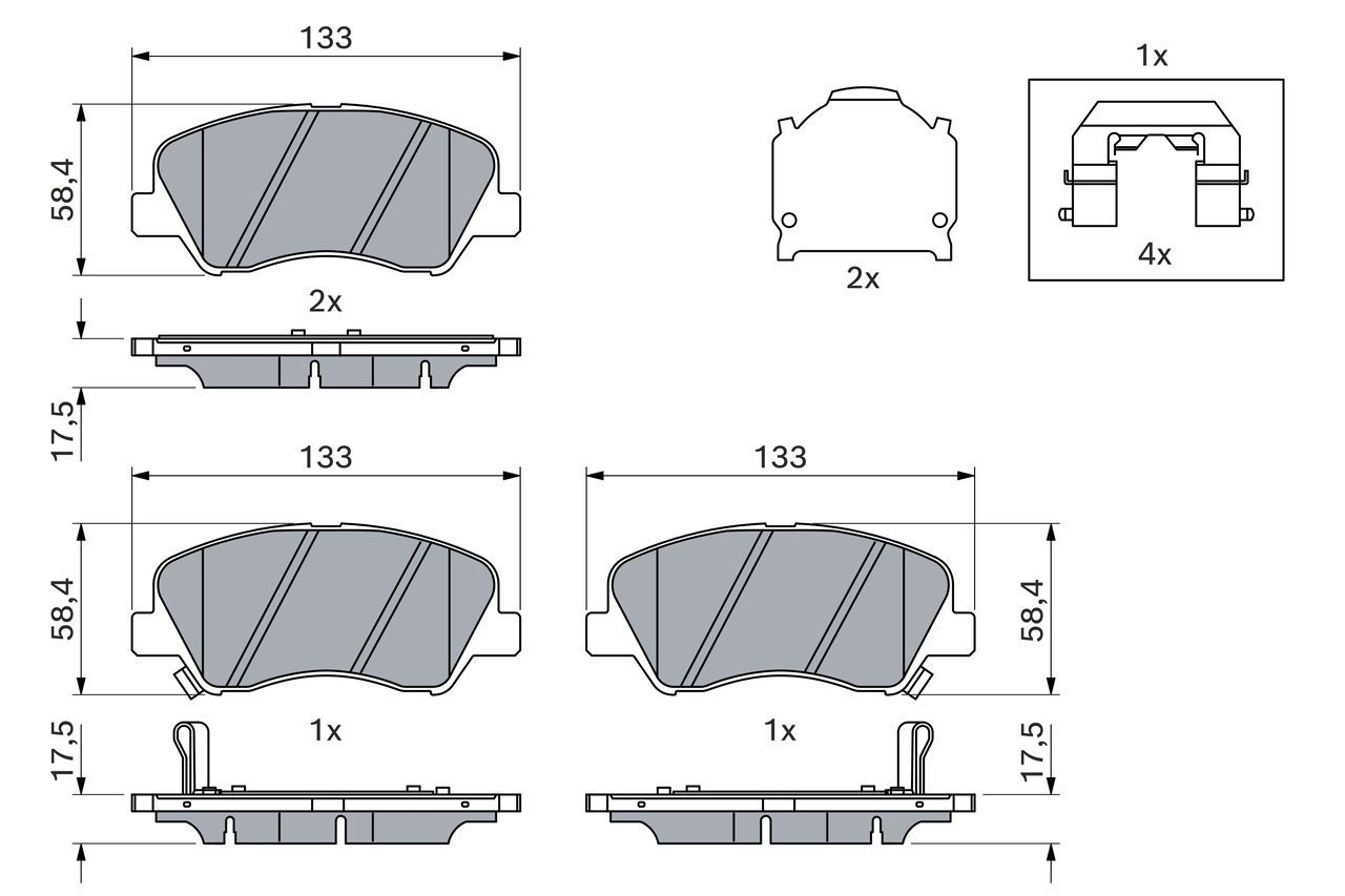 Set placute frana