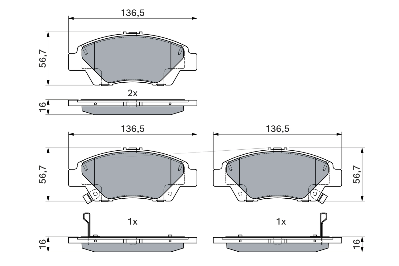 Set placute frana