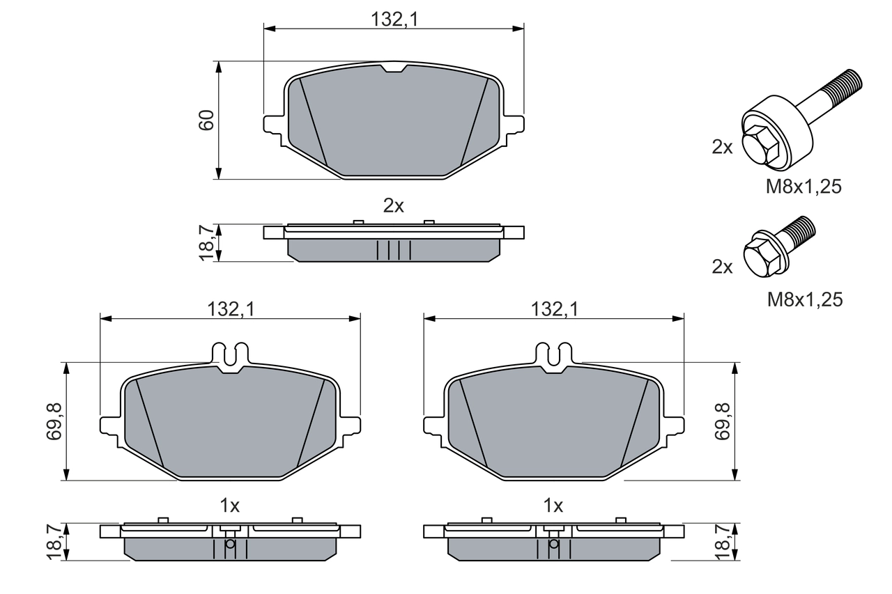 Set placute frana
