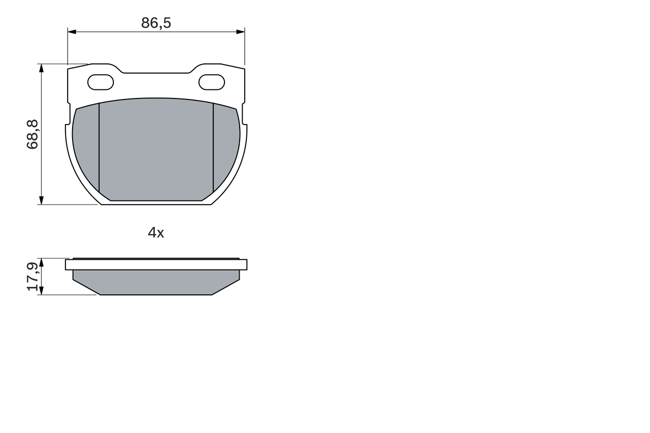 Set placute frana