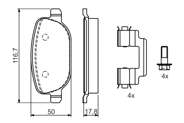 Set placute frana