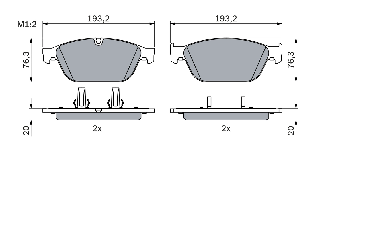 Set placute frana