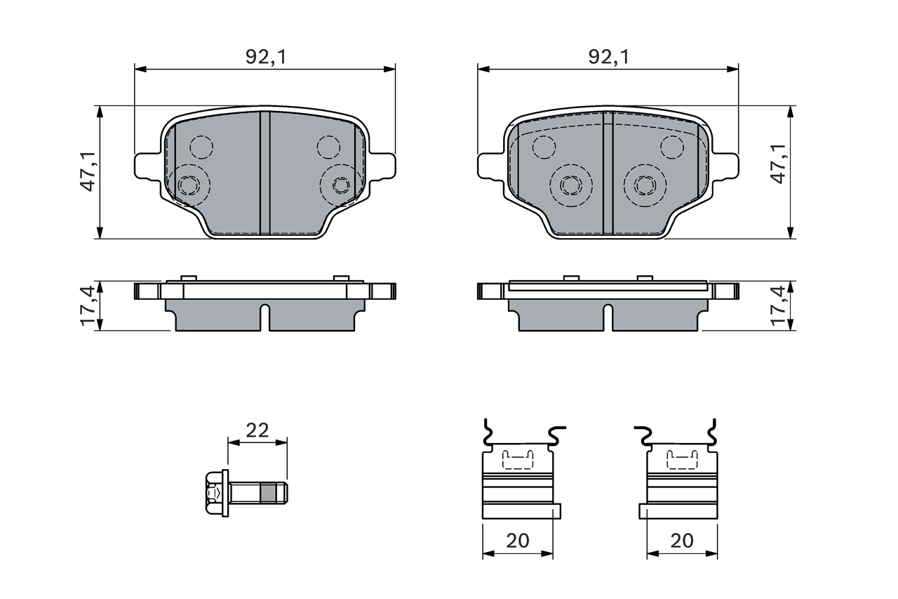 Set placute frana