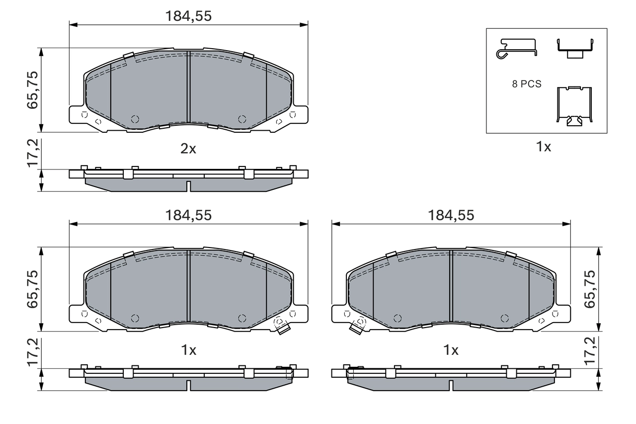 Set placute frana