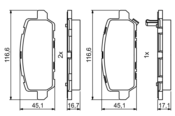 Set placute frana