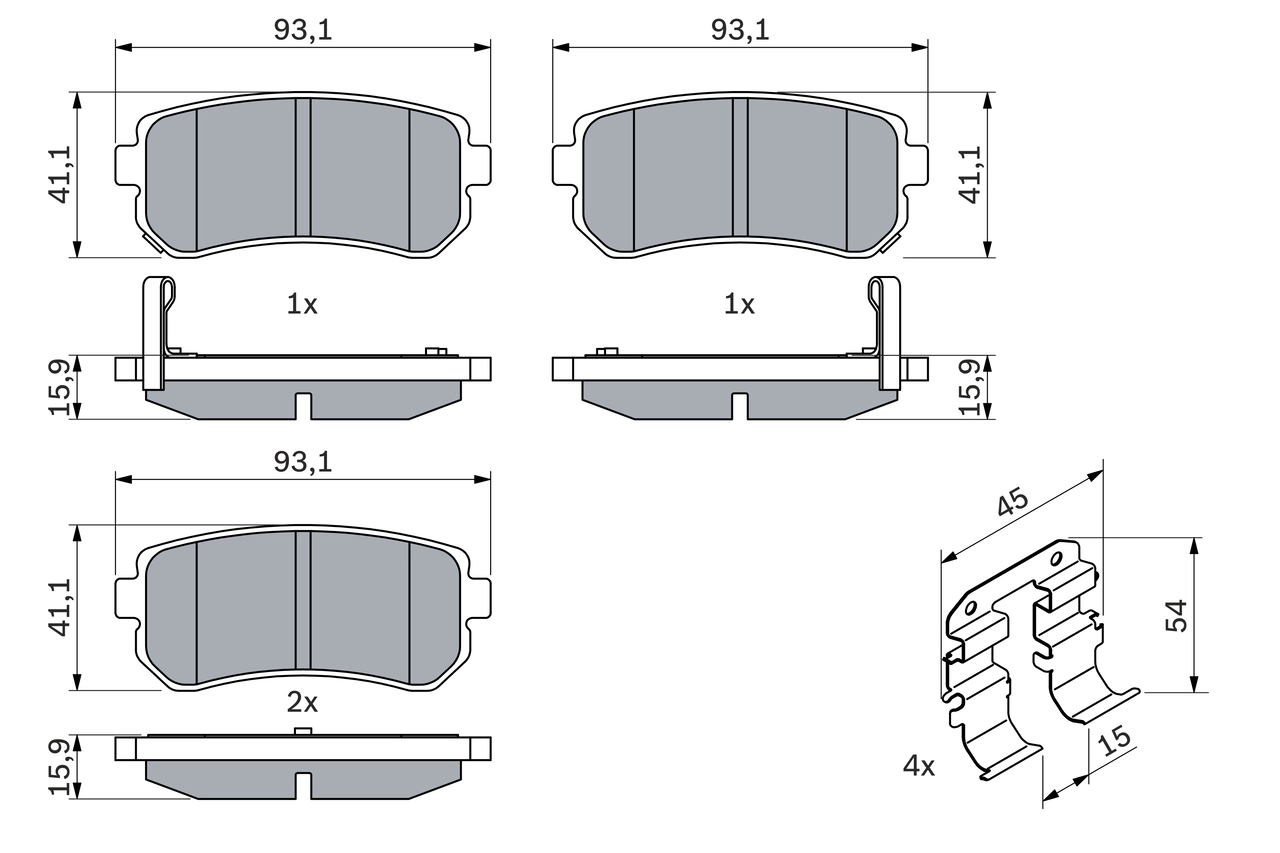 Set placute frana