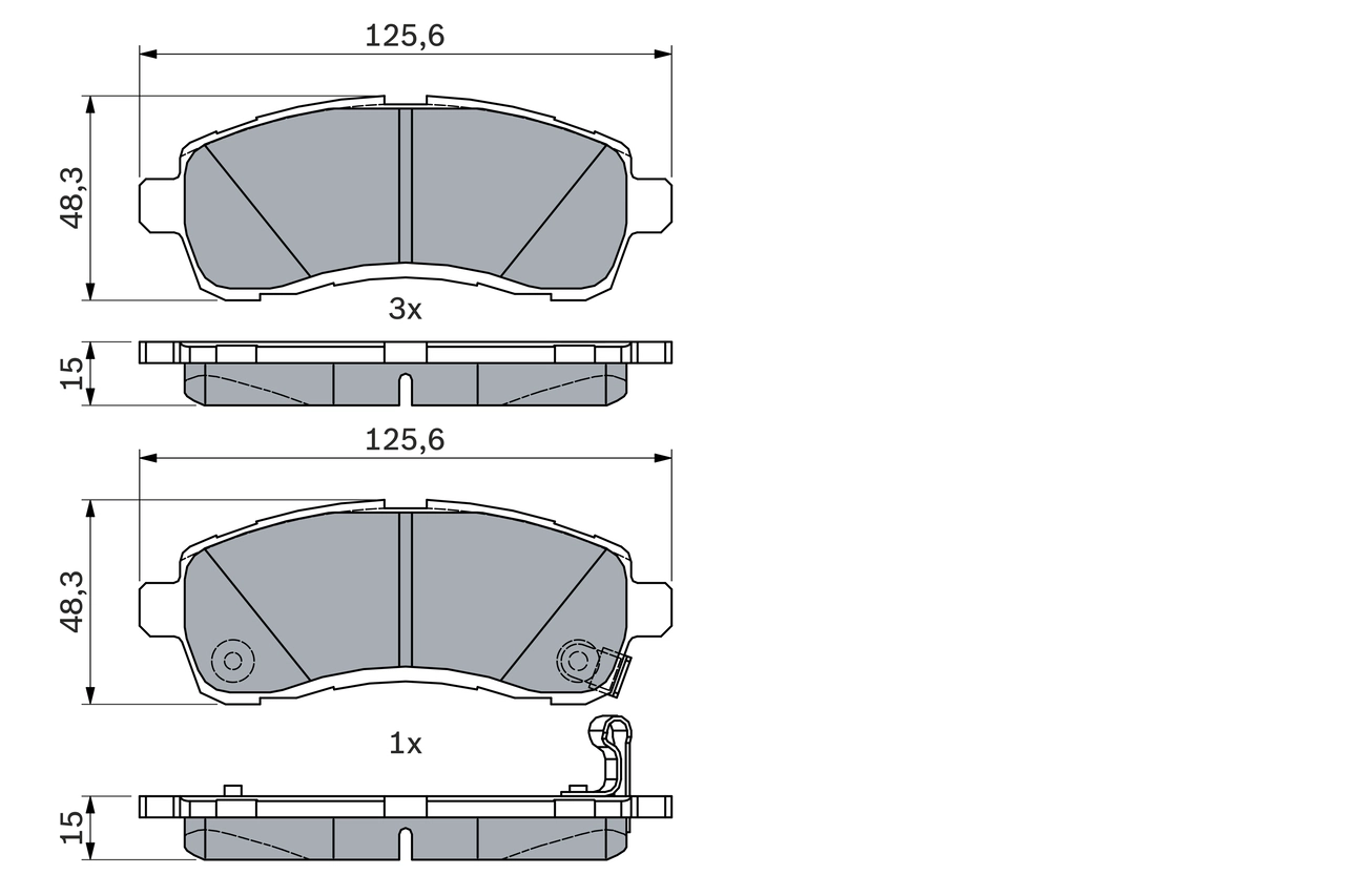 Set placute frana