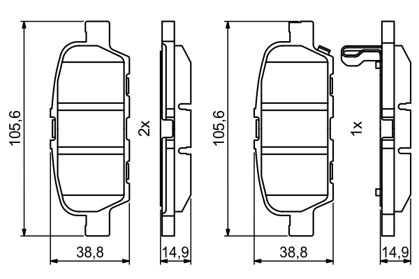 Set placute frana