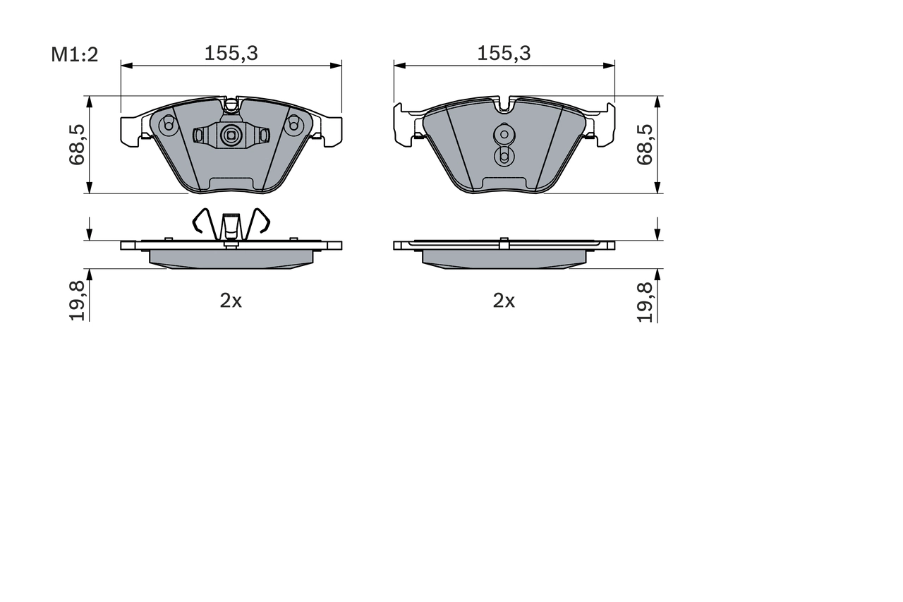 Set placute frana