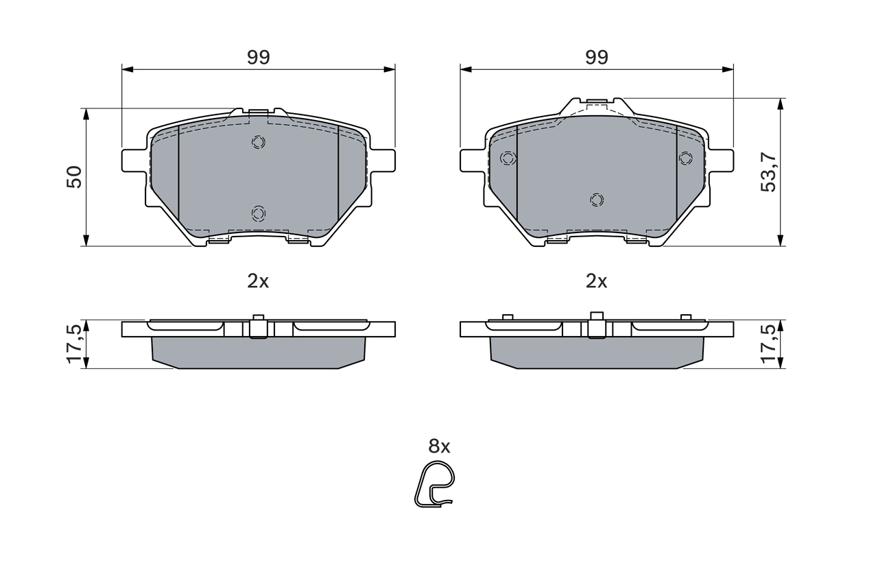 Set placute frana