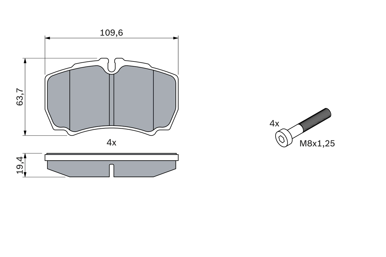 Set placute frana