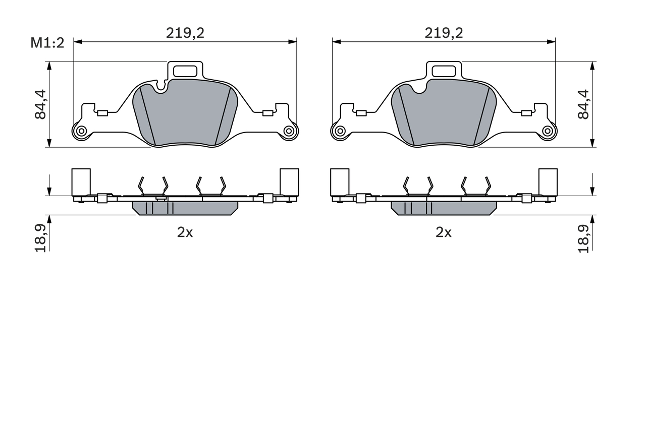 Set placute frana