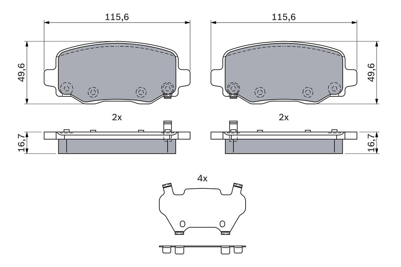 Set placute frana