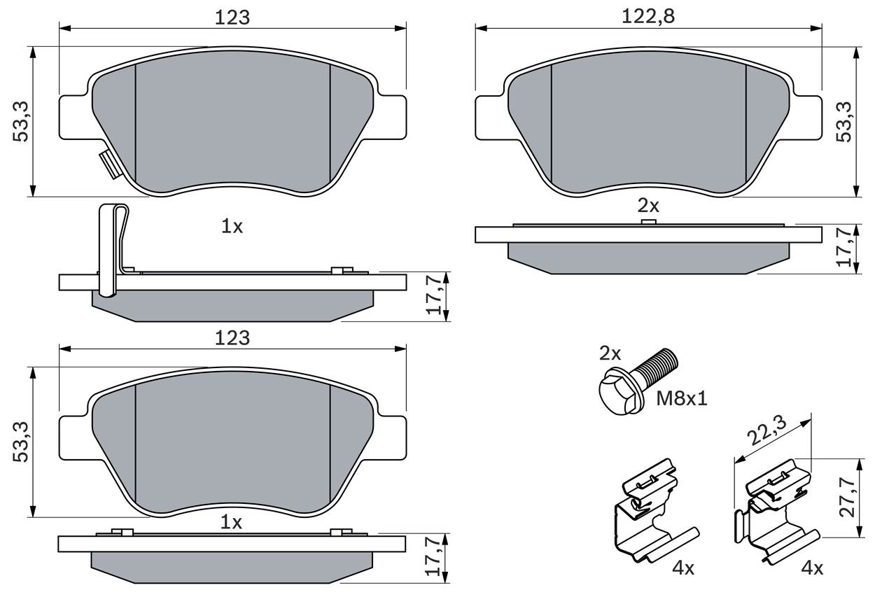 Set placute frana