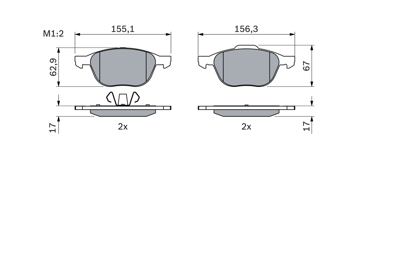 Set placute frana