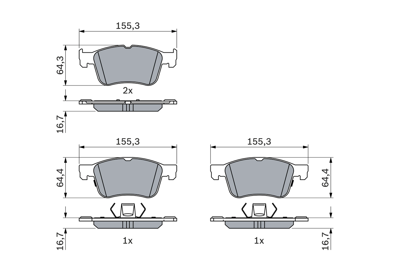 Set placute frana