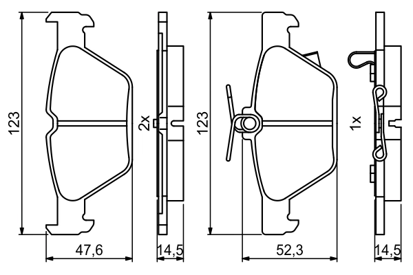 Set placute frana