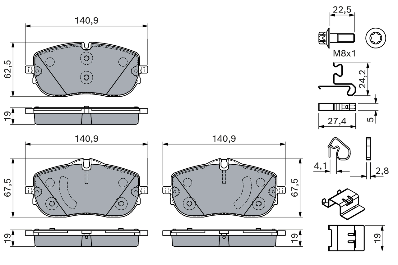 Set placute frana