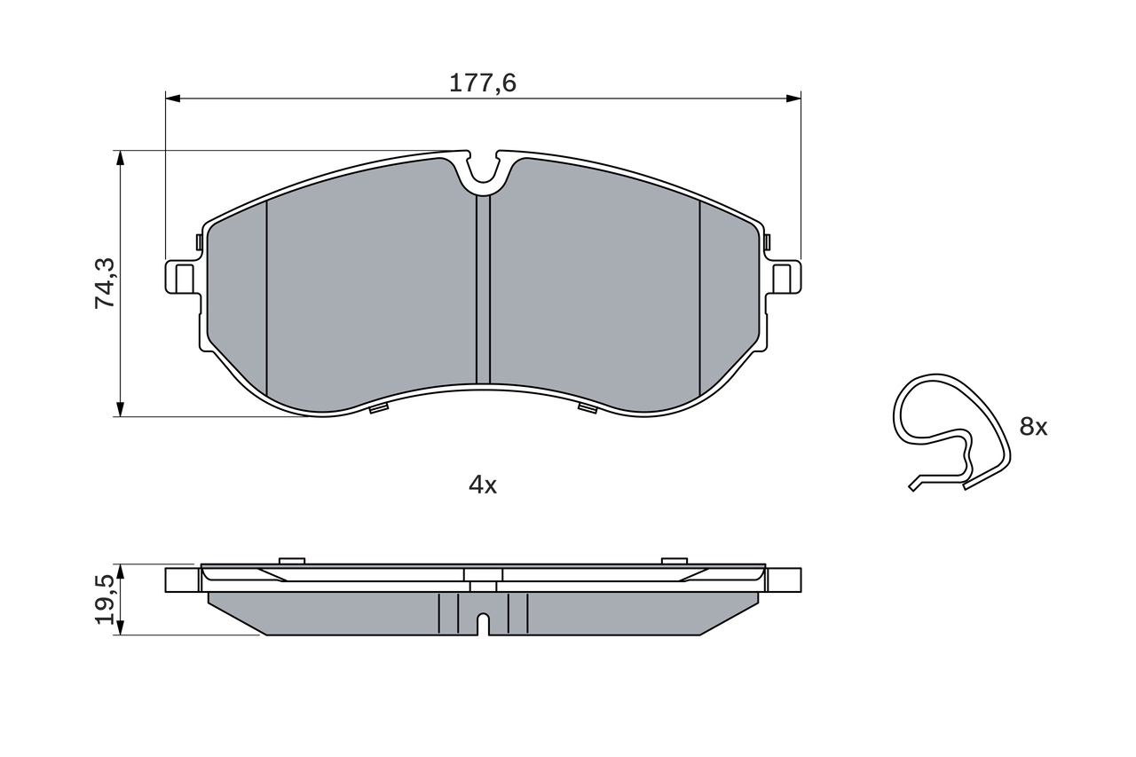 Set placute frana