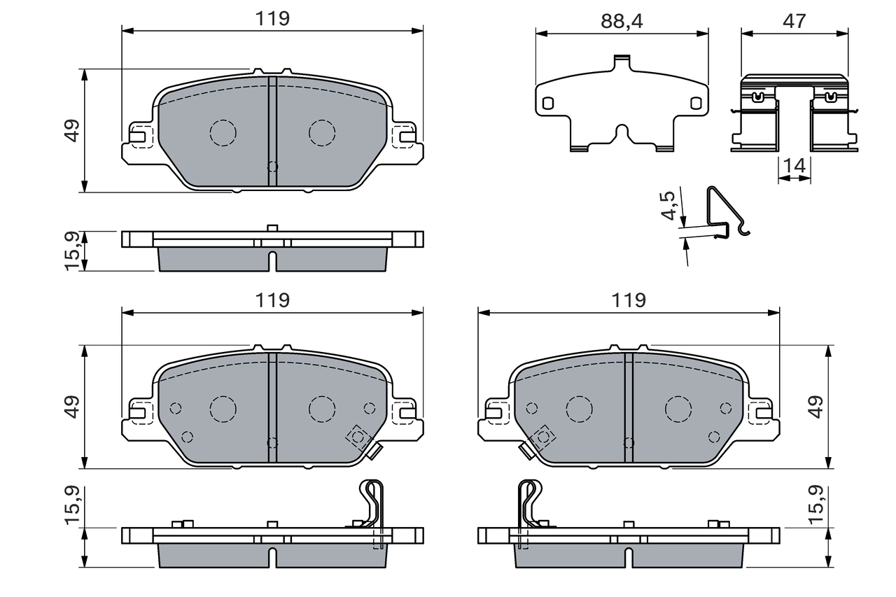 Set placute frana,frana disc