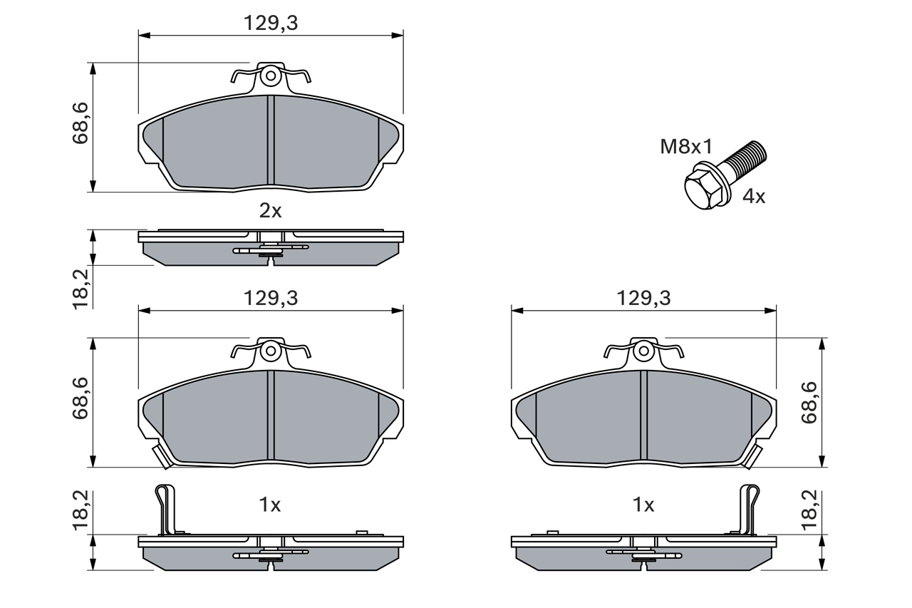 Set placute frana