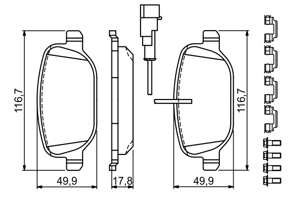 Set placute frana