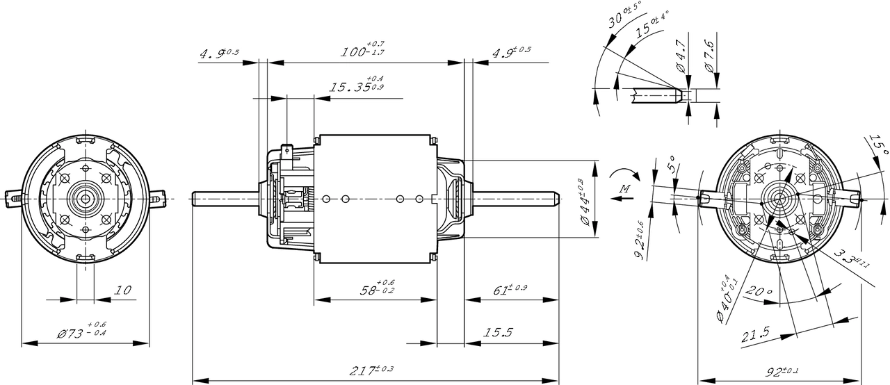 Electromotor ventilatie interioara