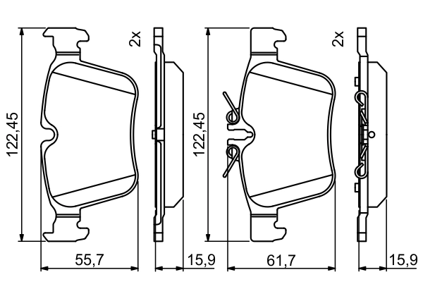 Set placute frana