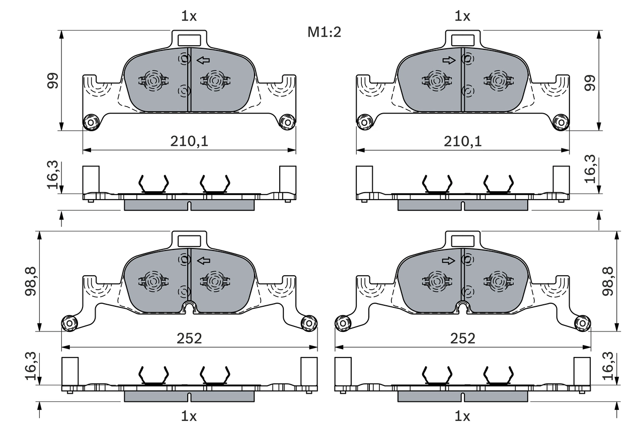 Set placute frana