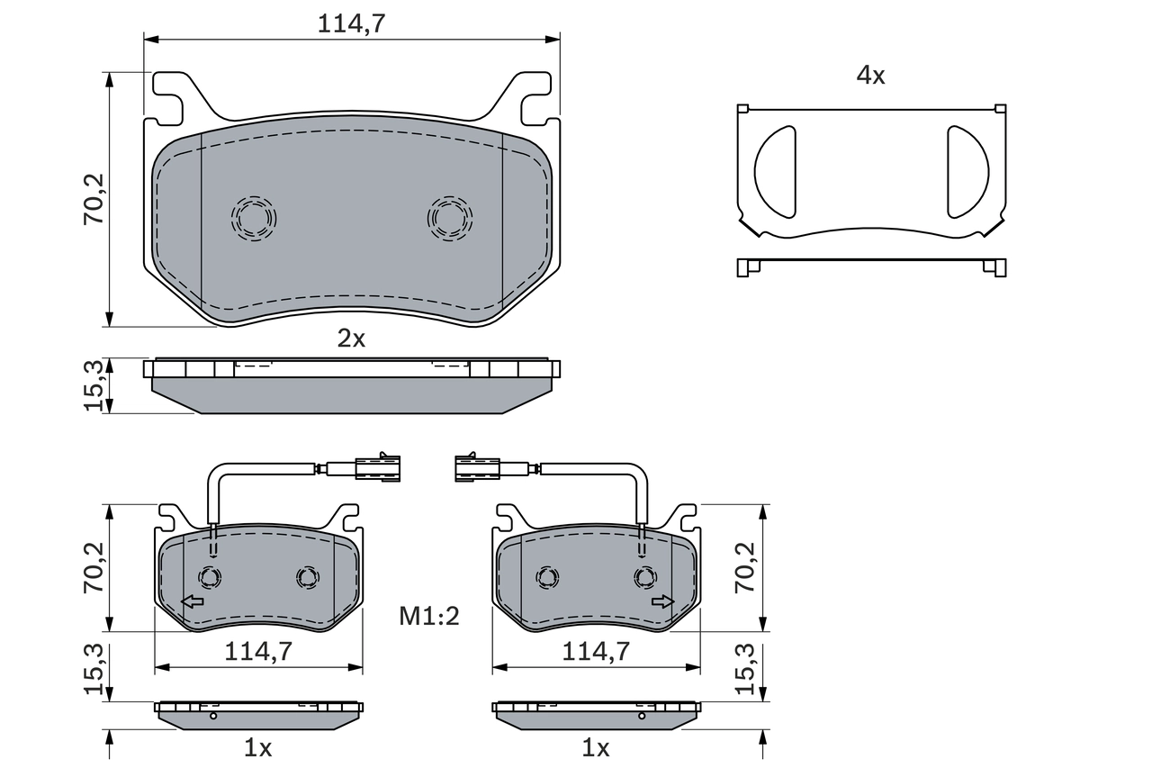 Set placute frana