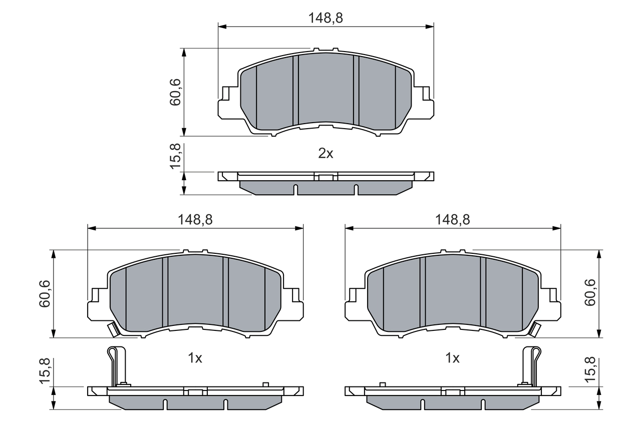 Set placute frana