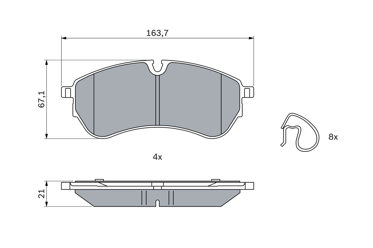 Set placute frana