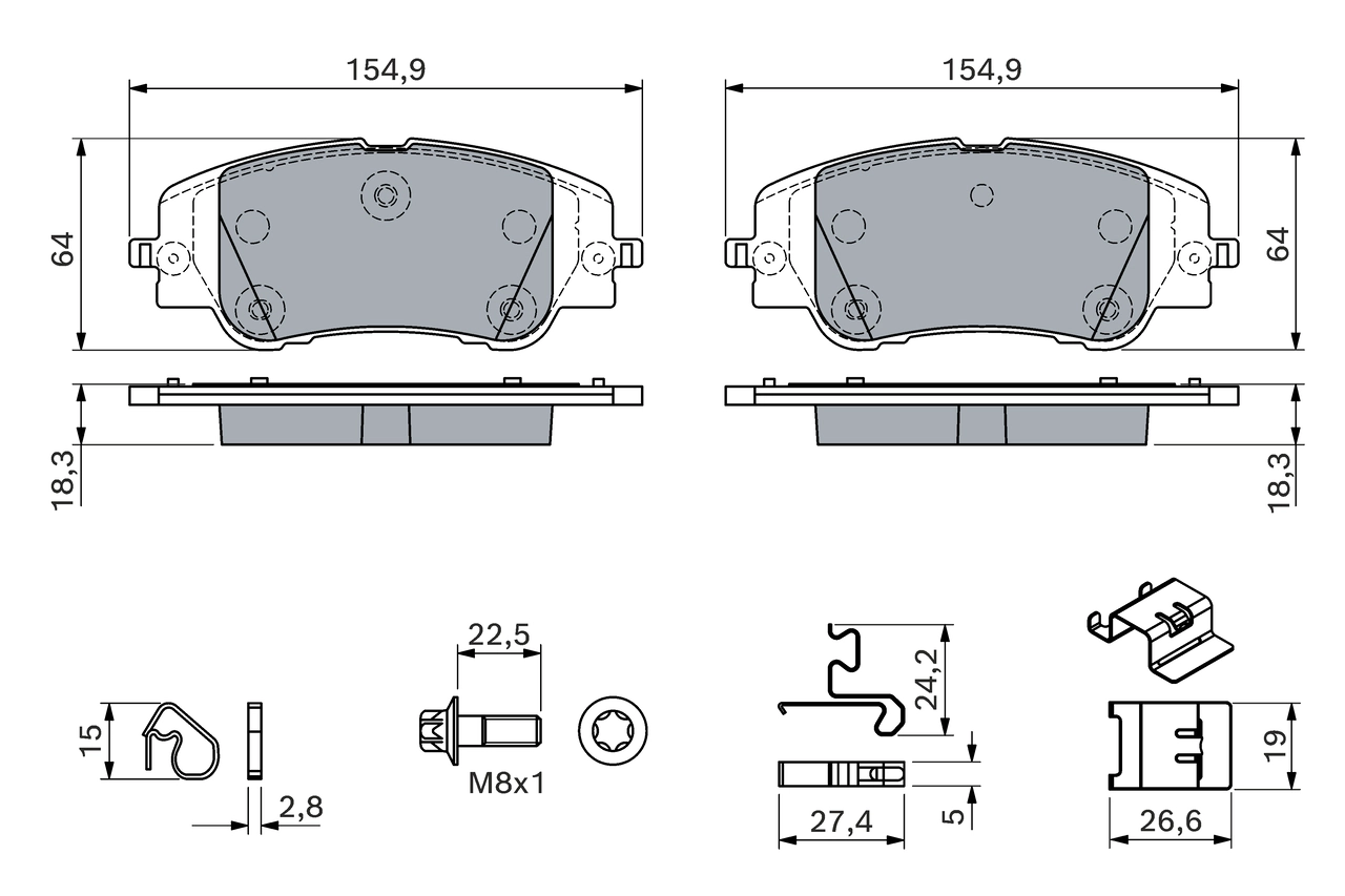 Set placute frana